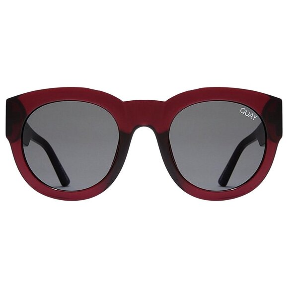 QUAY AUSTRALIA “If Only” Round Sunglasses (Red/Smoke) – NWOT - Picture 1 of 9